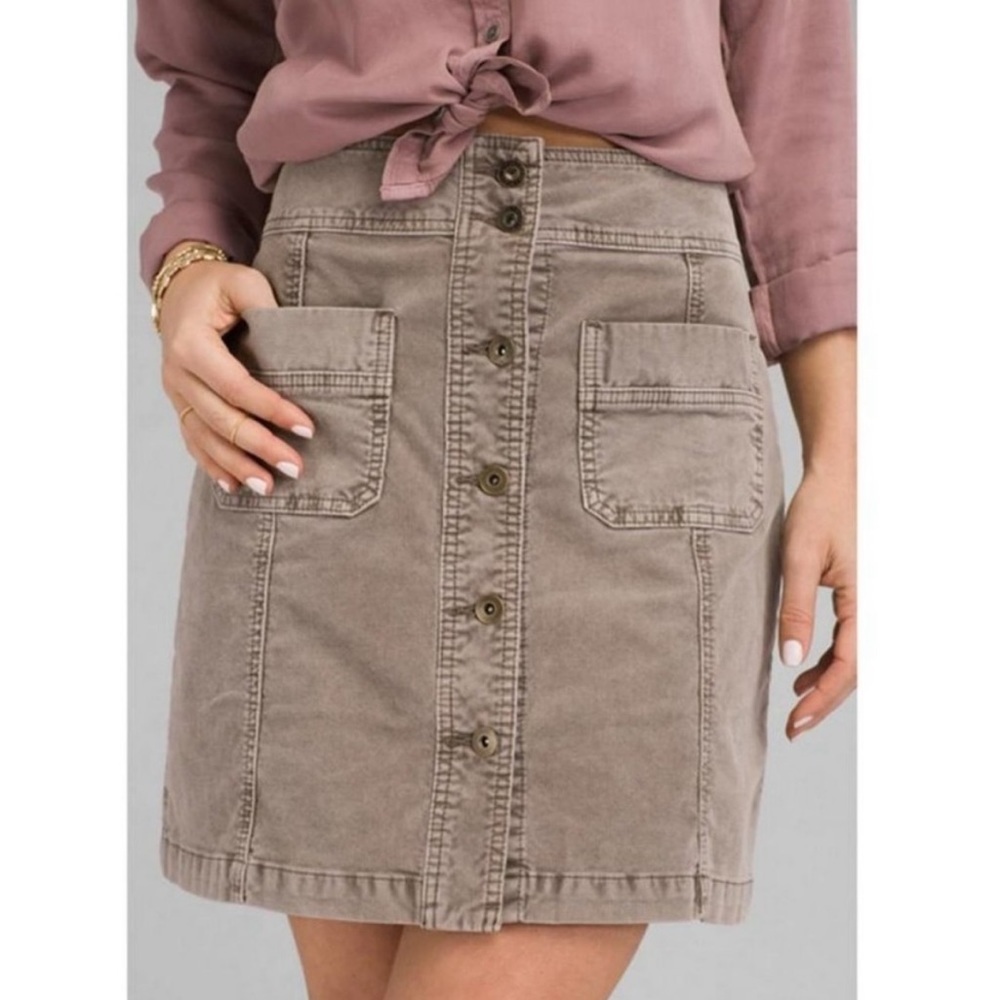 Prana Corduroy Merrigan Skirt Mud 0